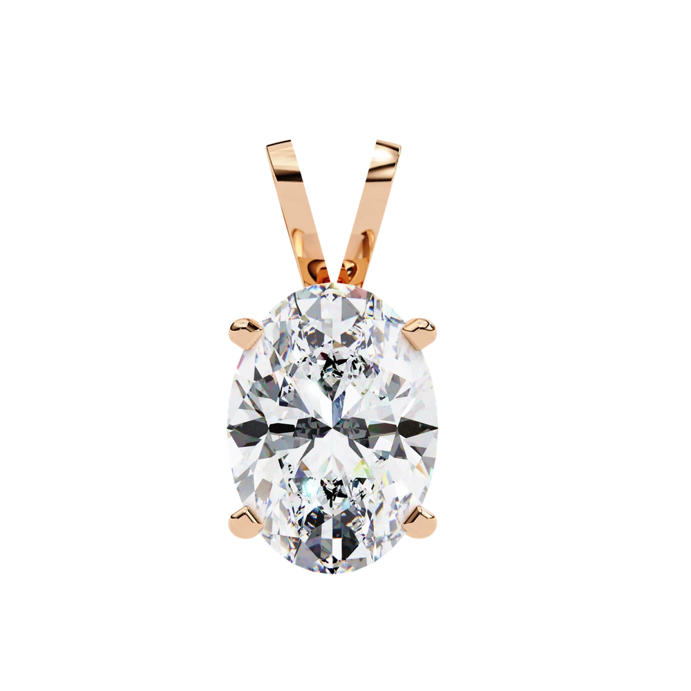 Simple Solitaire Lab Grown Diamond Pendant, view 10 of 16