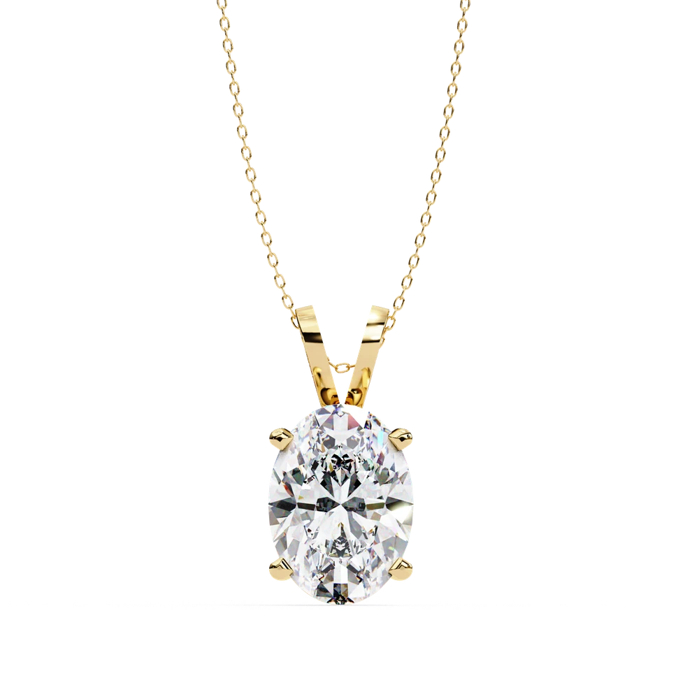 Simple Solitaire Lab Grown Diamond Pendant, view 11 of 16