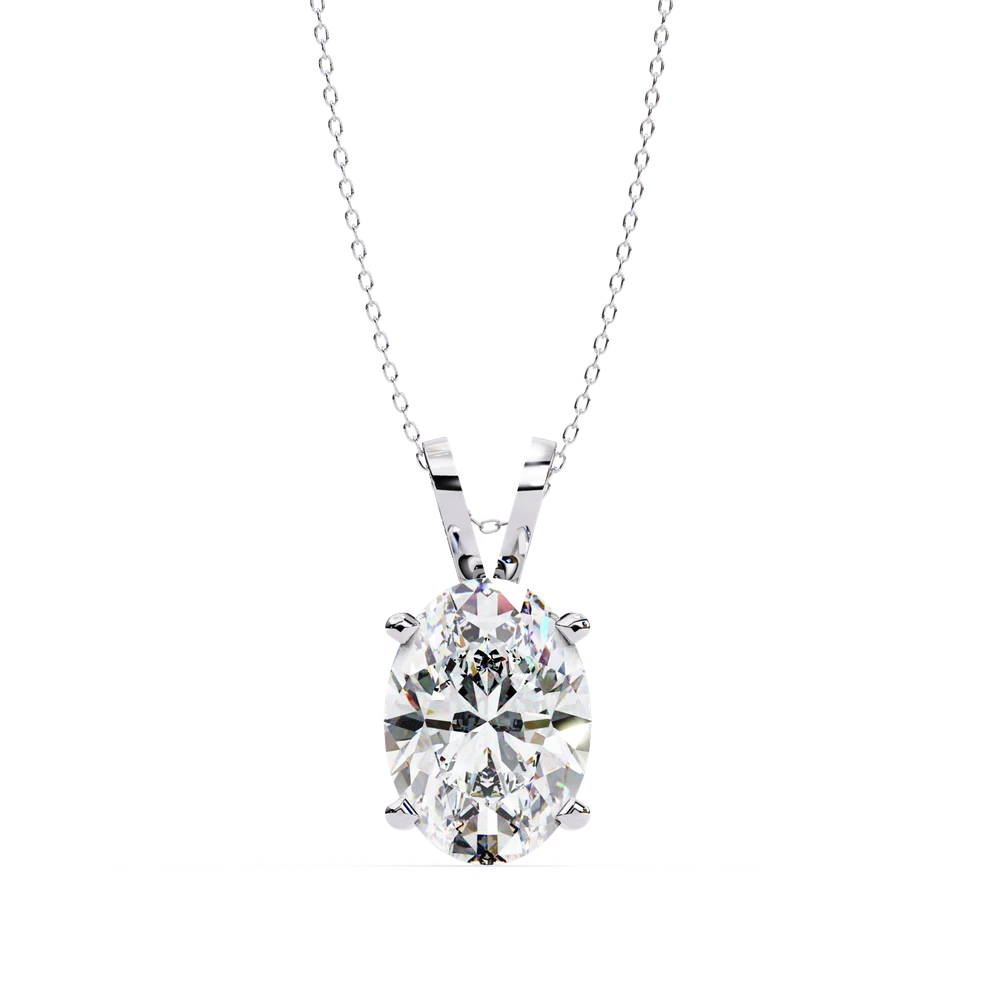Simple Solitaire Lab Grown Diamond Pendant, view 12 of 16