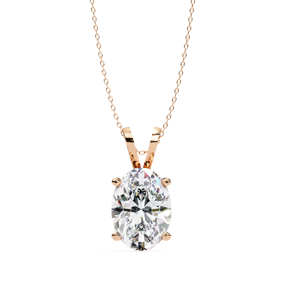 Simple Solitaire Lab Grown Diamond Pendant, view 13 of 16