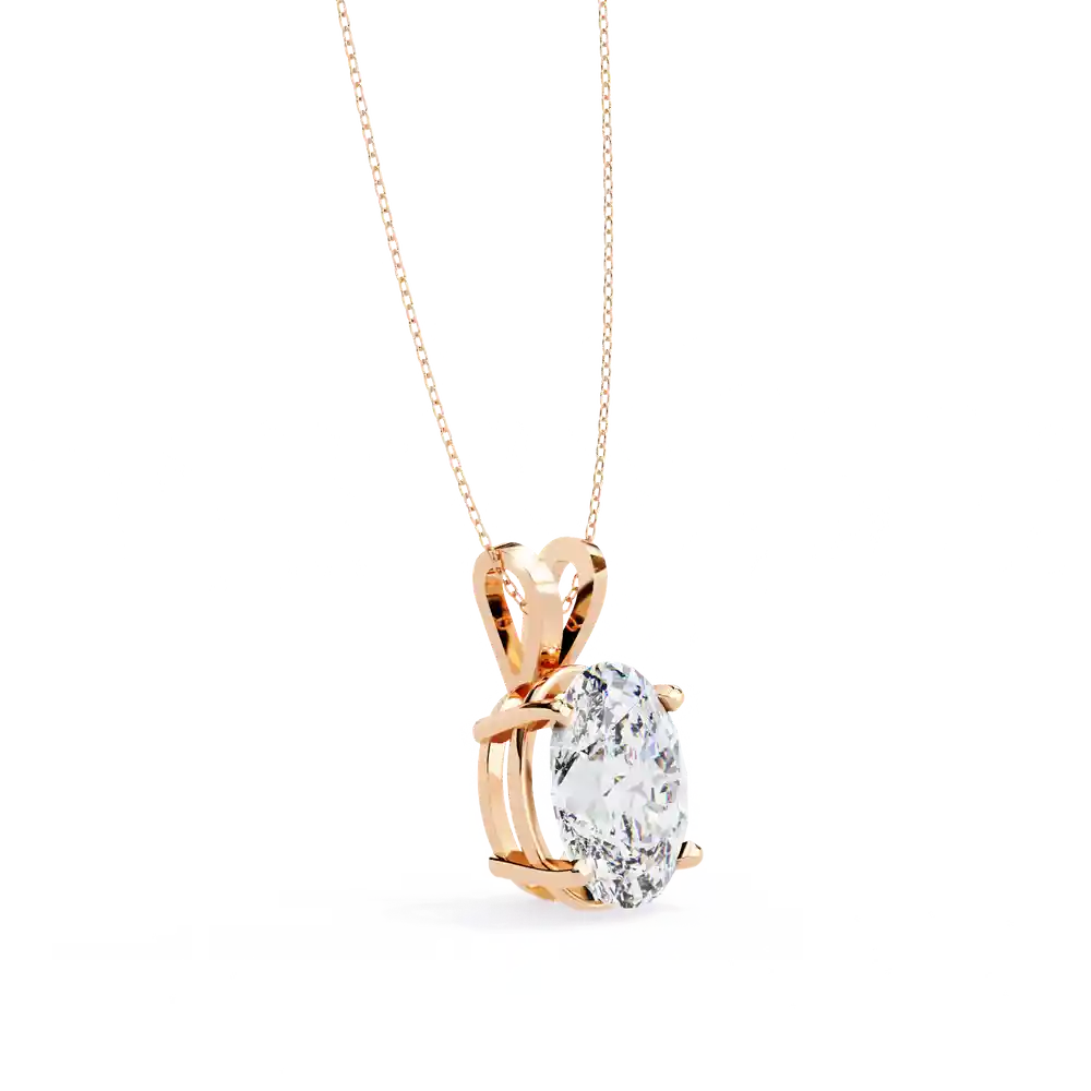 Simple Solitaire Lab Grown Diamond Pendant, view 5 of 16